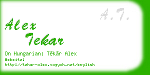 alex tekar business card